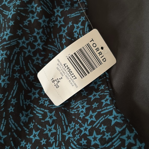 Torrid Shooting Star blue dress with pockets NWT - Picture 3 of 7